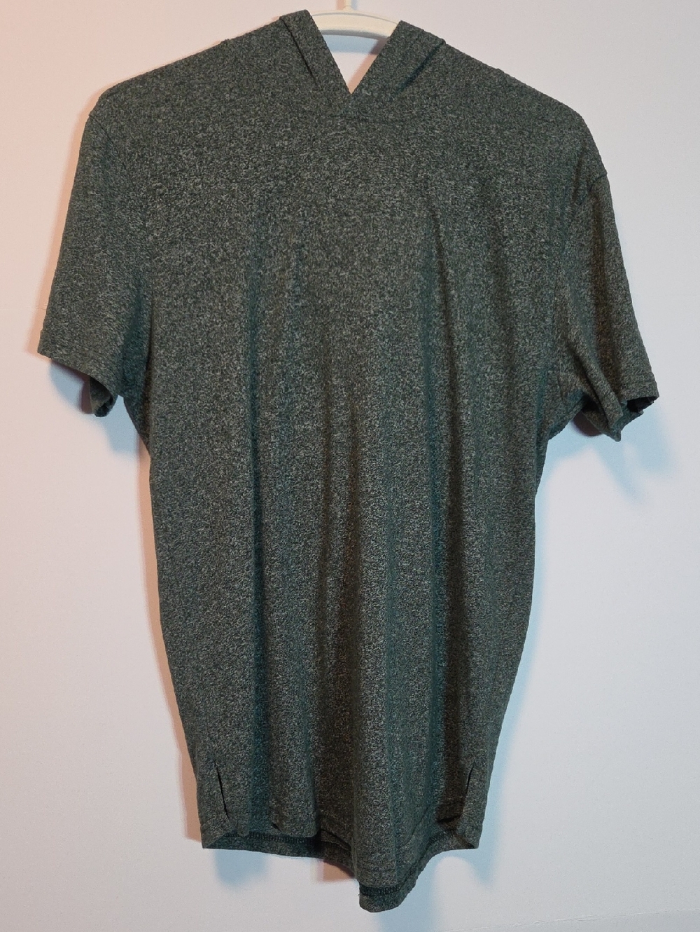 Next Level Heather Olive Short Sleeve Hooded Tee Lightweight M